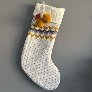NWT Wondershop at Target Knit Stocking with Pom Poms